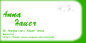 anna hauer business card